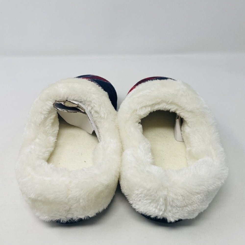 Isotoner Womens Size 5/6 Plaid Paige Hoodback Boxed Clog Slippers Blue $40 142 - Picture 4 of 9